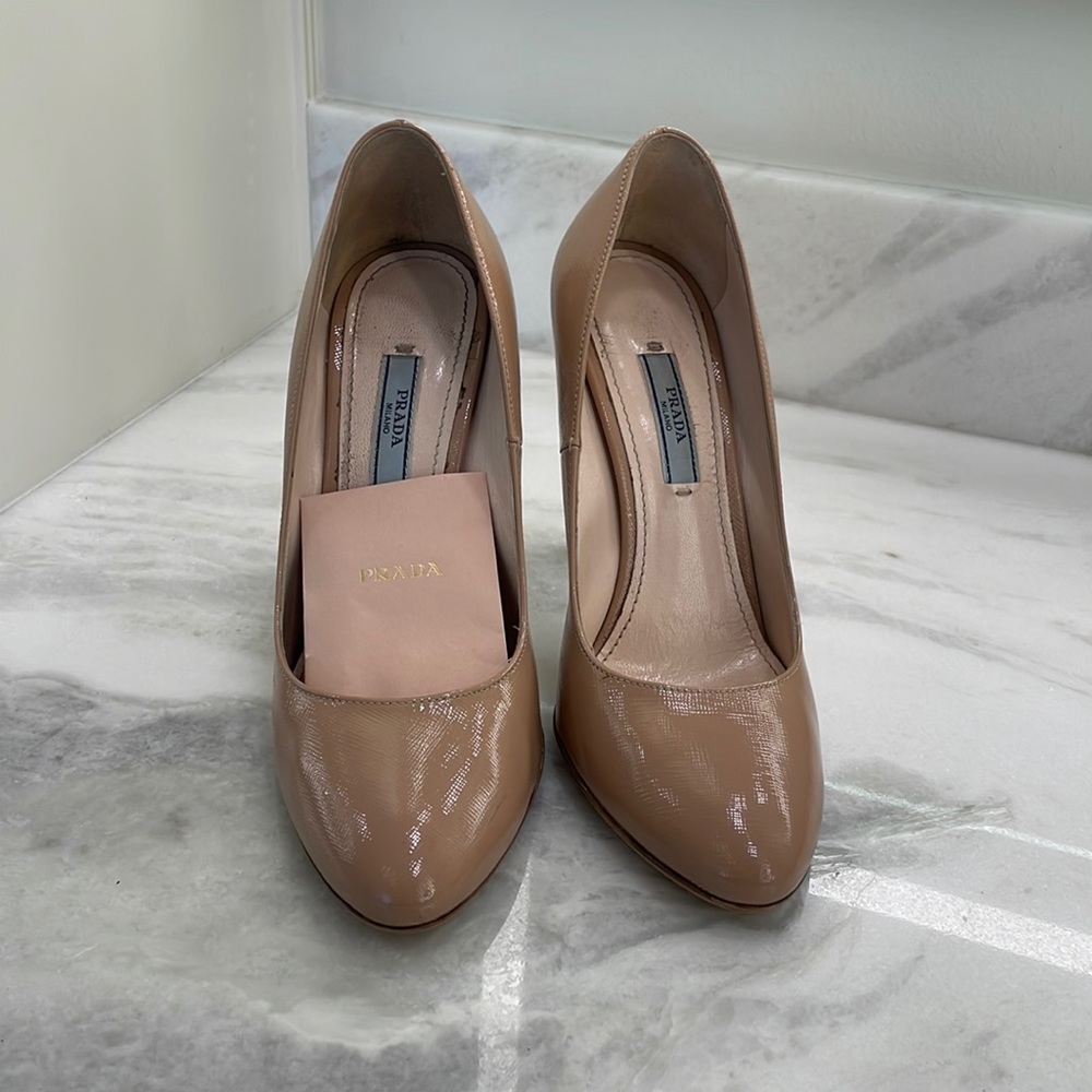 EUC Nude Prada pumps size 37.5